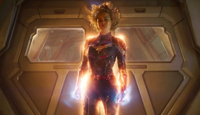 captain marvel glowing hands