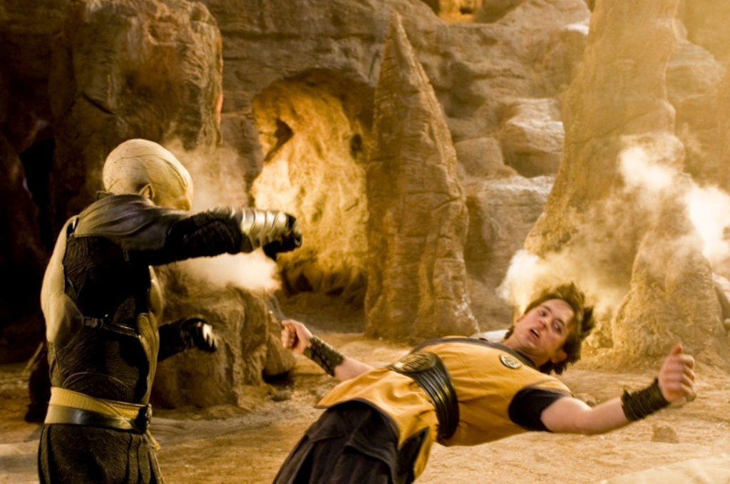 A fight scene from Dragonball: Evolution 