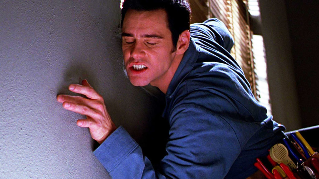 Chip Douglas pervertedly groping the wall in The Cable Guy 