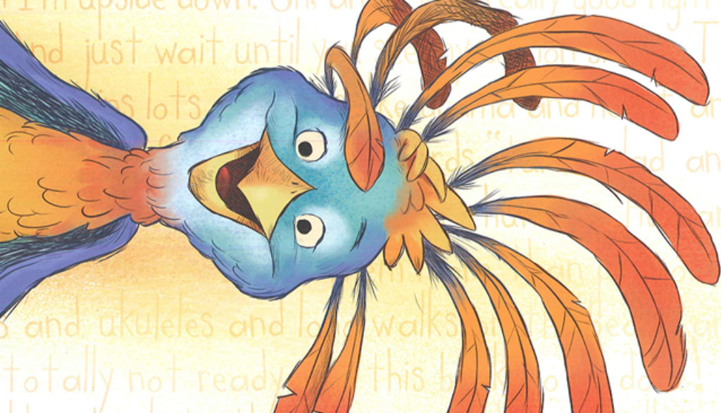 illustration of a goofy bird