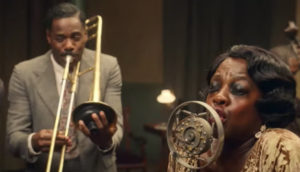 Blues legend Ma Rainey performs at a jazz club in 1927.