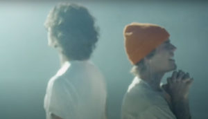 Shawn Mendes and Justin BIeber sing in the video for the song "Monster."
