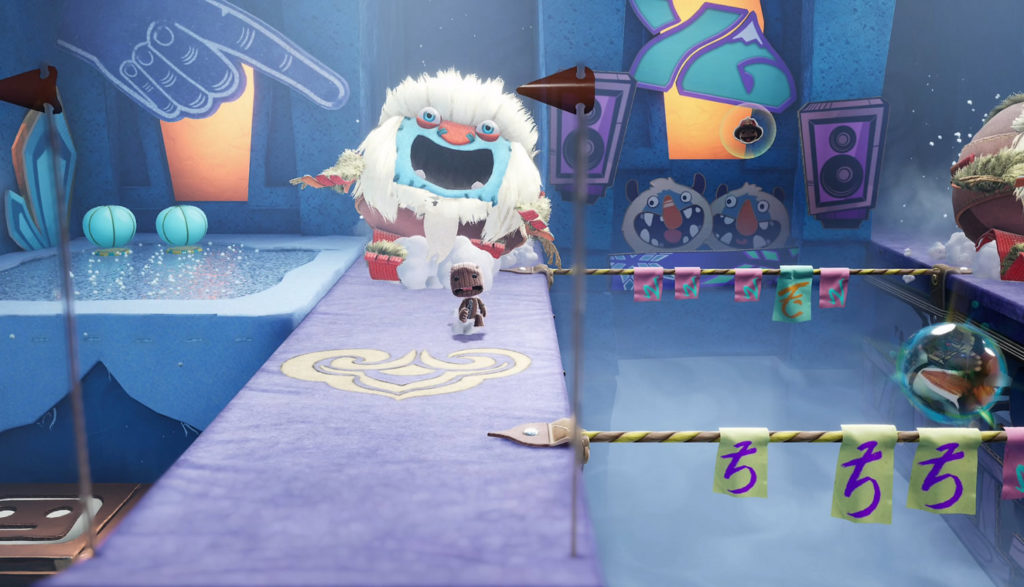 Screen shot of the video game Sackboy: A BIg Adventure.