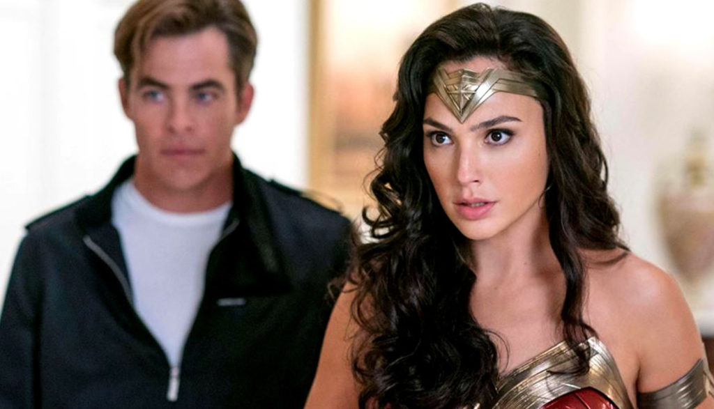 Wonder Woman and Steve Trevor walk purposefully.