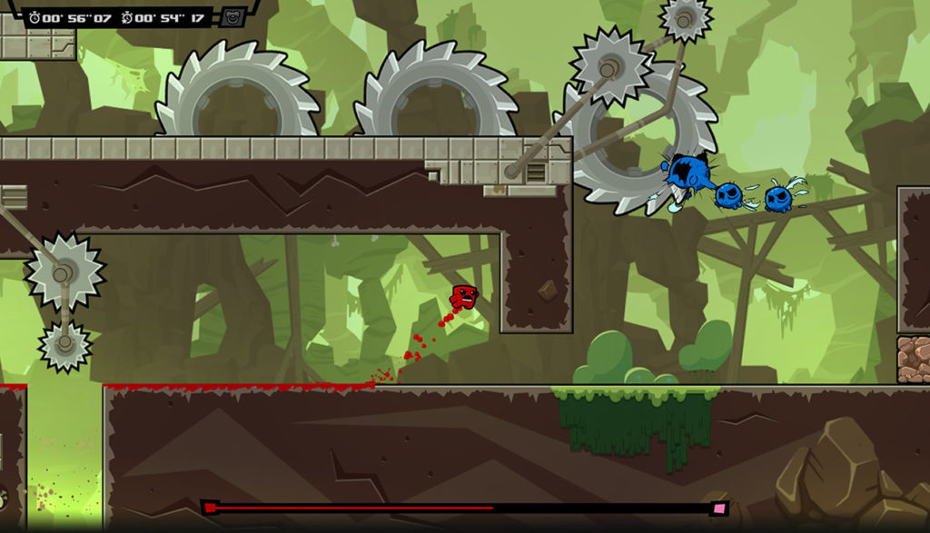 Screenshot of the game Super Meat Boy Forever