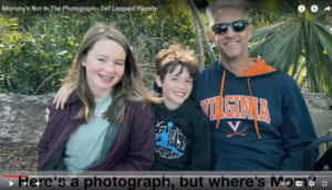 Screen shot from The Holderness Family's YouTube page, featuring a dad with his son and daughter.