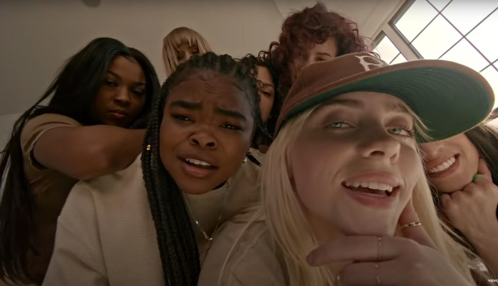 Billie Eilish and friends in Lost Cause music video