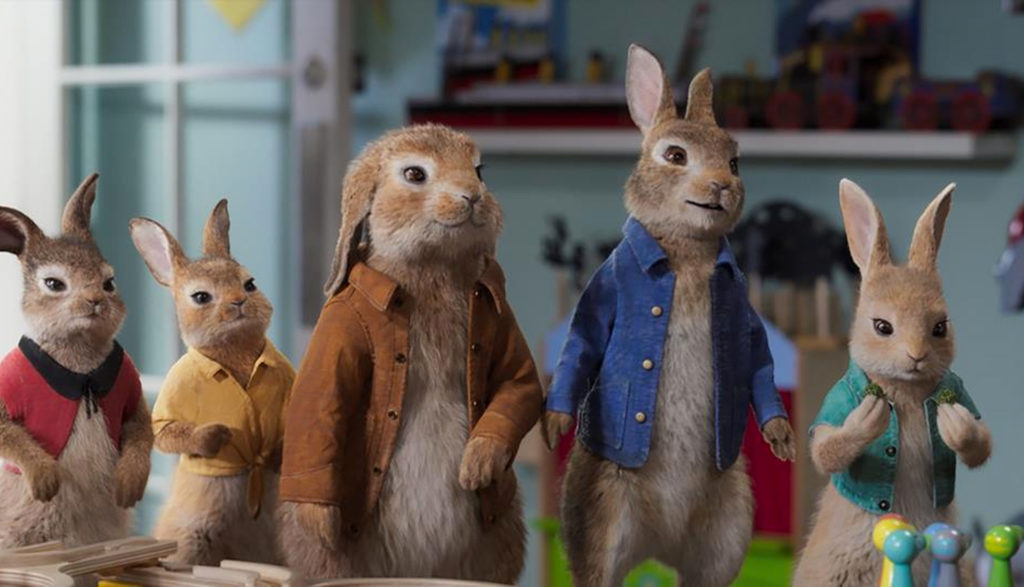 Rabbits in Peter Rabbit 2