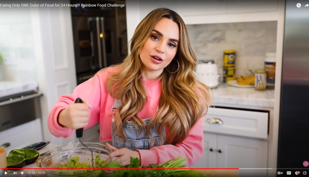 Screen shot from Rosanna Pansino's YouTube channel.