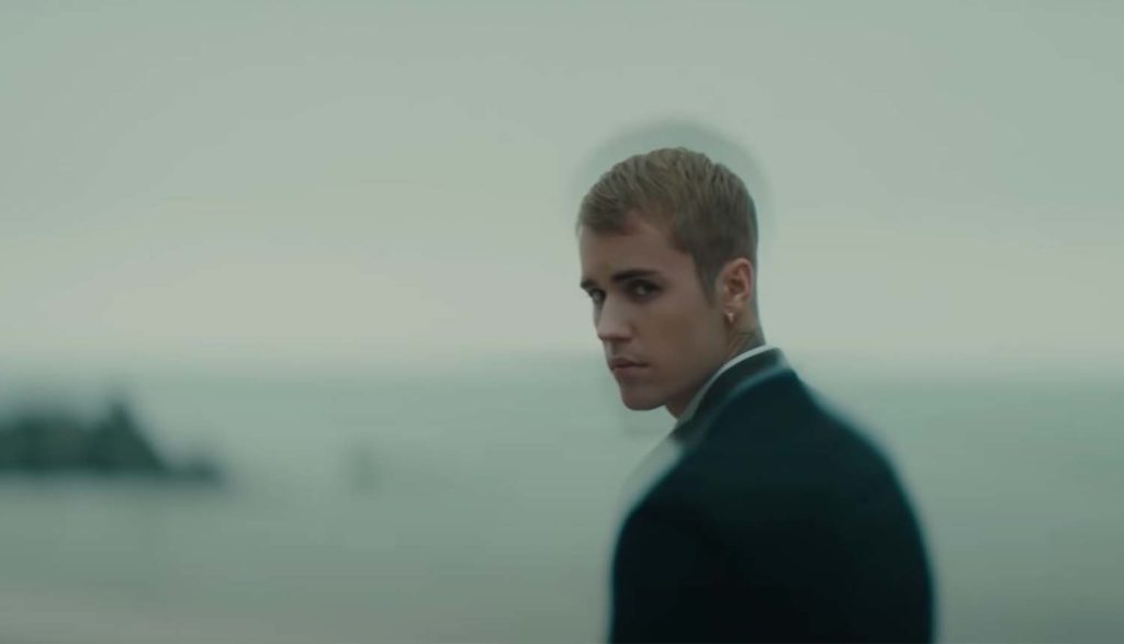 blog top 11-12 Justin Bieber standing on beach from Ghost music video