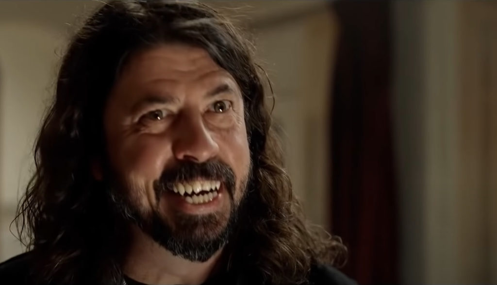 Rocker Dave Grohl morphs into a demonic vampire.