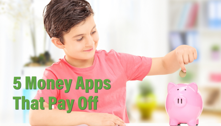 child saving money in piggy bank - Five Money Apps That Pay Off
