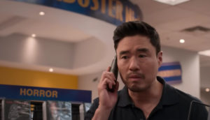 man on phone at Blockbuster - Blockbuster tv show