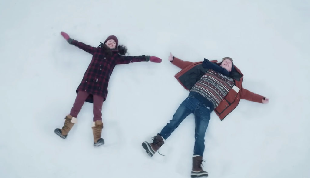 kids making snow angels - Snow Day