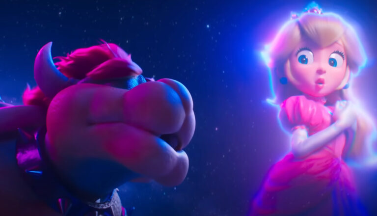 Bowser singing to Princess Peach