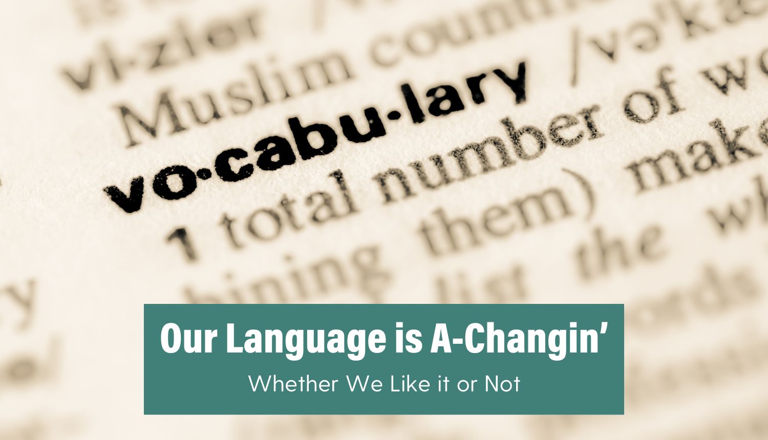 Our Language is A-Changin’, Whether We Like it or Not - Plugged In