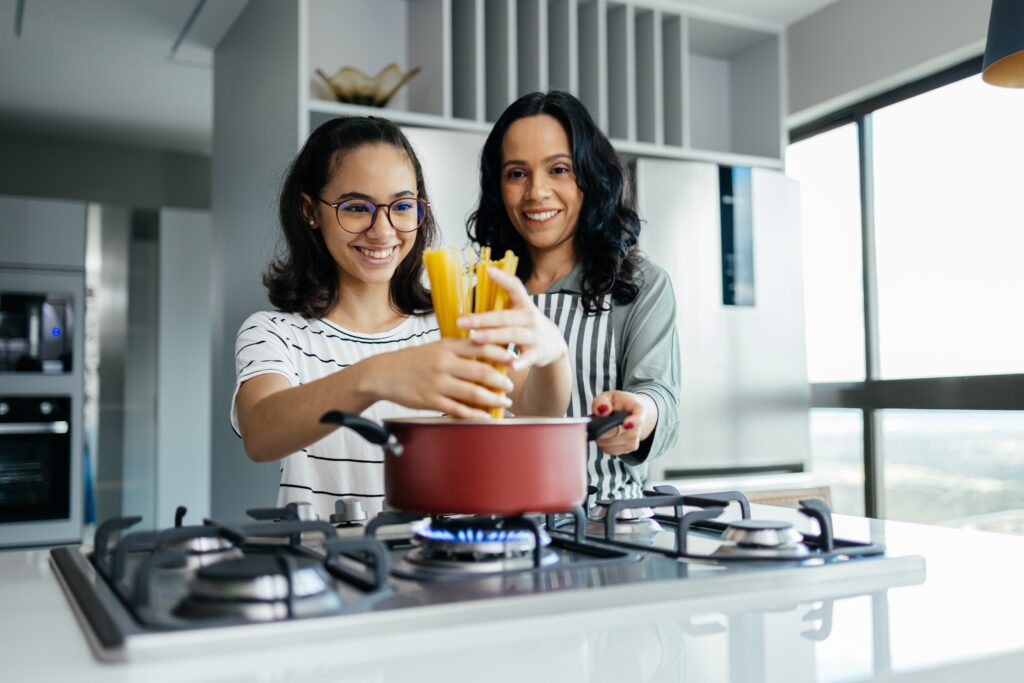 family cooking