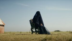 the woman in the yard